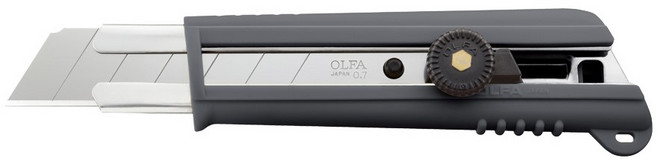 OLFA 25mm特大型美工刀 抗滑握把 辦公室手工藝切割刀, 1個, 灰黑色