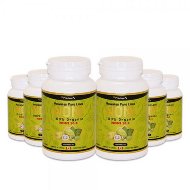 PNC 유기농 Hawaiian 퓨어 라바 노니 추출 10배 120정 6병