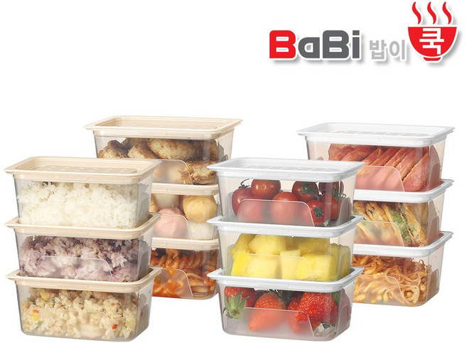 바비쿡 냉장 냉동 소분 용기 (420ml 12종세트) 냉동밥 반찬 전자렌지밥, 1개