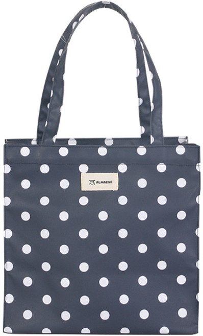 알맹 물빠지는 목욕가방 사각디자인 스파백 AMCSB17, 목욕가방_AMCSB17_도트네이비