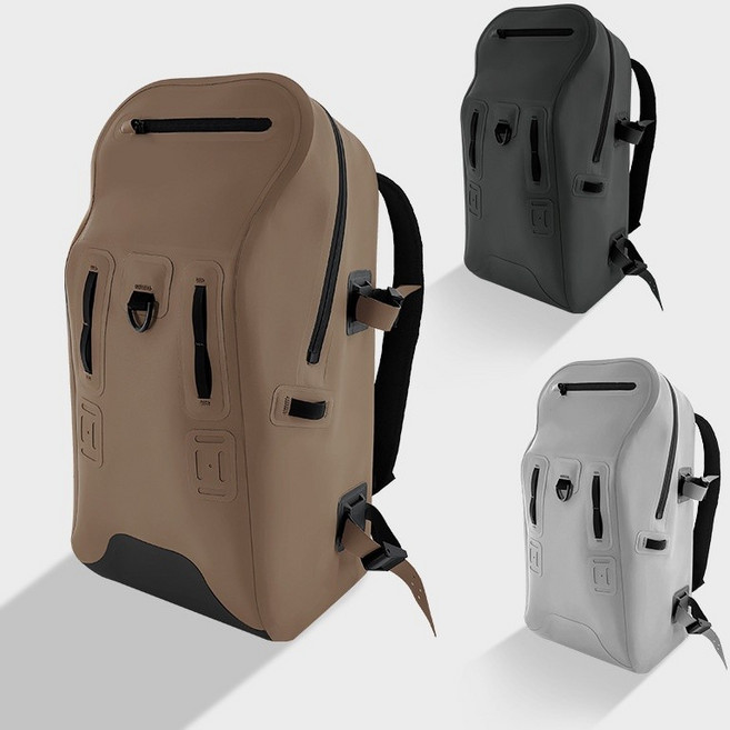 高質量跨境戶外防水雙肩登山包 潛水露營騎行TPU氣密背包, 黑色,30L