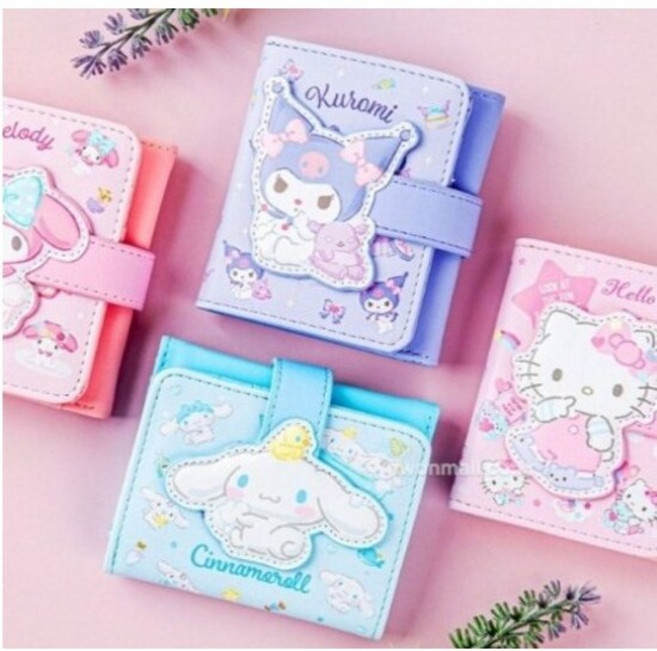 산리오캐릭터즈 3단 베루지갑 여아지갑 헬로키티 지갑 마이멜로디 쿠로미 시나모롤
