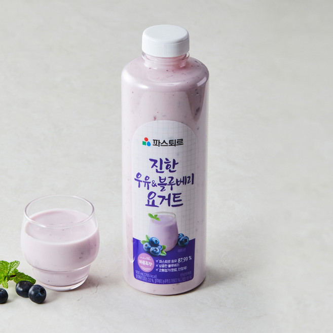 파스퇴르 진한 우유 & 블루베리 요거트 900ml 1개