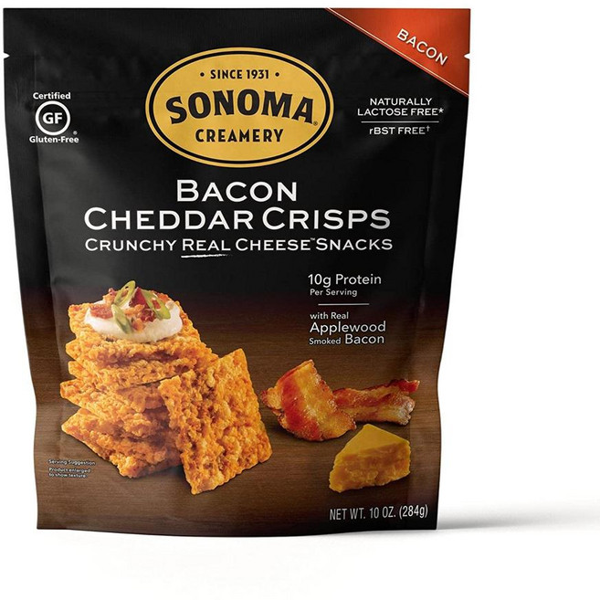 Sonoma Creamery 소노마 크리머리 베이컨 체다 크런치 스낵 10oz(284g), 1개, 284g