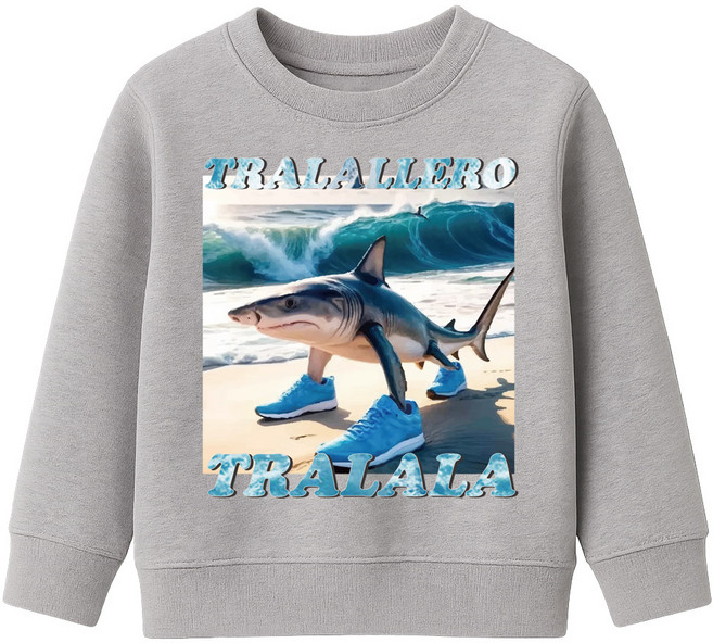 꼬므떼 아동 주니어 이탈리안 브레인롯 트랄랄레로 트랄랄라 맨투맨 티셔츠 국내생산 형제룩 등원룩