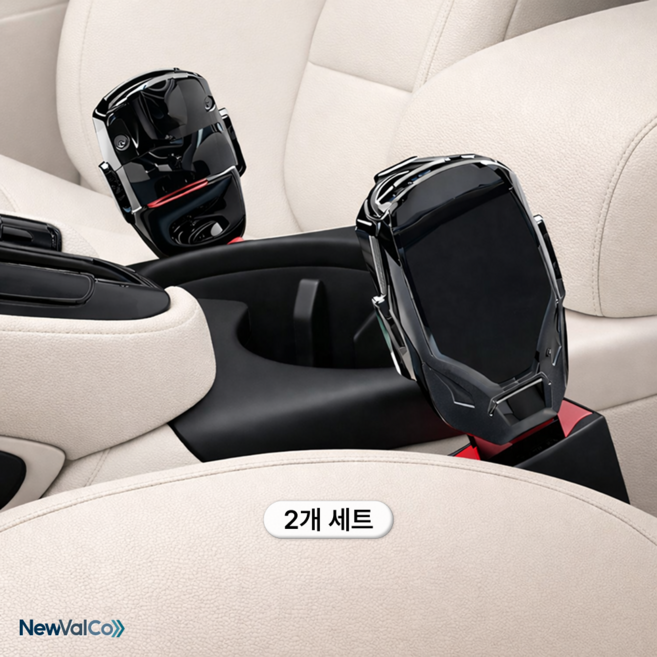 뉴밸코 프리미엄 아연합금 차량용 안전벨트 연장클립, 2개, 건메탈 블랙