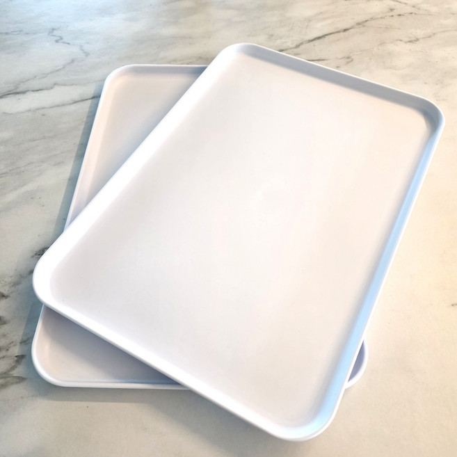 이오라 다용도 트레이 사각 쟁반 2P, 1개, 화이트