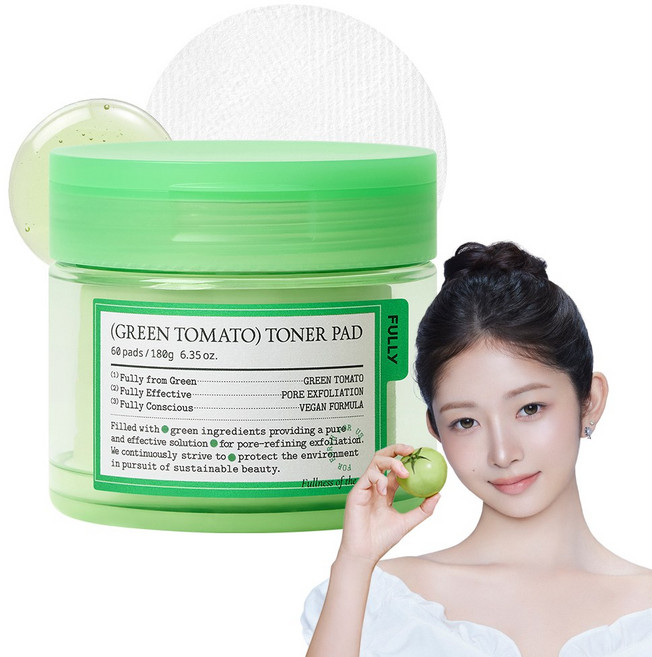 FULLY 그린토마토 토너 패드 180g, 1개, 60매입