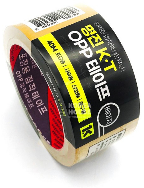 명진 K.T OPP 박스테이프 택배 포장용테이프 투명 갈색 48mm x 40m, 갈색(10개), 10개