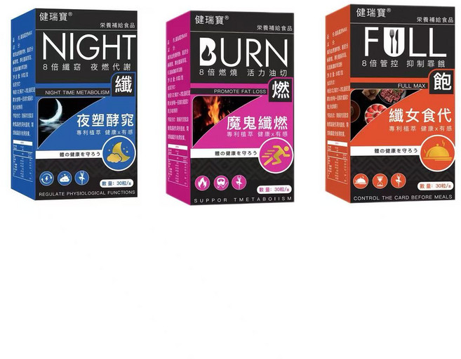健瑞寶 BURN 8倍燃燒 促進代謝 組合裝, 1套, 90顆