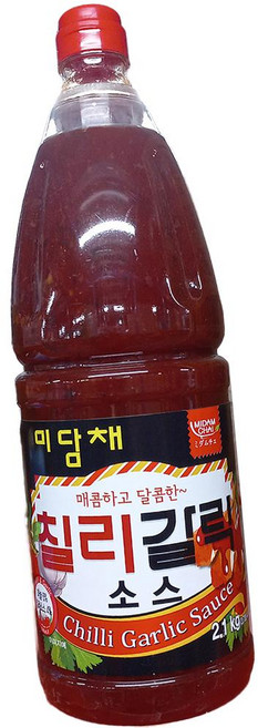 미담채 칠리 갈릭 소스 2.1kg 8개 업소용 대용량