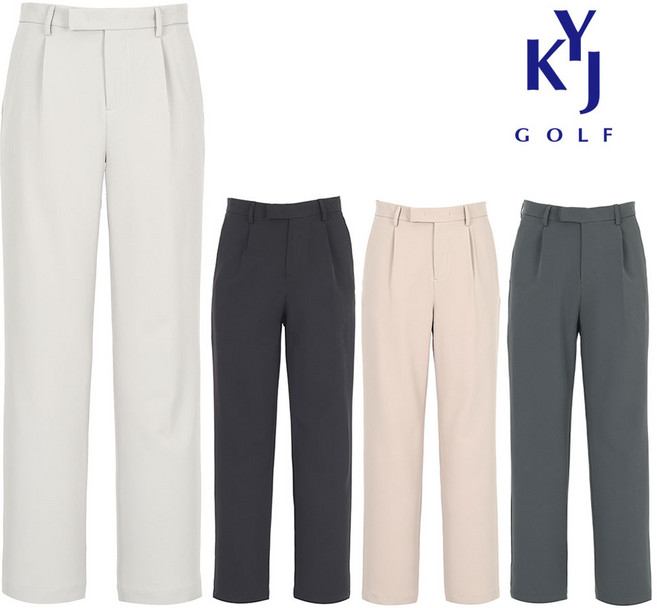 [김영주골프] 봄가을 와이드 슬랙스 원턱 스판 남성 골프팬츠 DPSMSL03