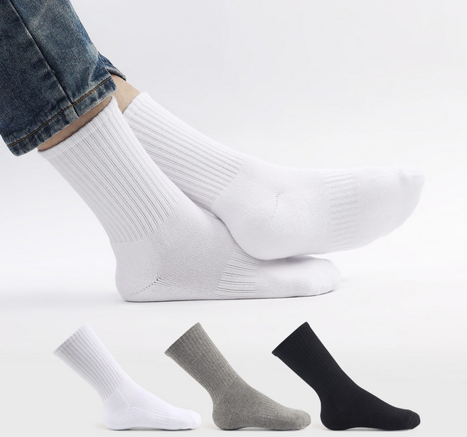 카리클링 국내산 5컬레 세트 남성 여성 베이직 양말 남자 두꺼운 스포츠 장목 양말