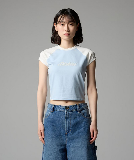 DICKIES 우먼스 로프 티셔츠 Skyway DK0A4Z8MK54