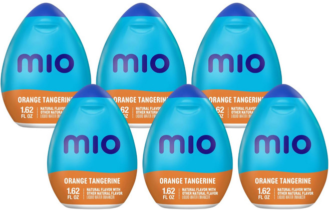 미오 비타민 액상 물 첨가제 오렌지 탠저린 45.9ml Mio Vitamins Liquid Water Enhancer Orange Tangerine 1.62 OZ 6-P
