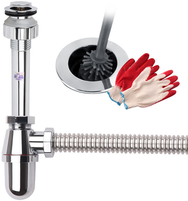 국산 일체형 스텐레스 트랩 자동팝업 세트 (옵션 선택), 황동팝업스텐레스트랩세트(벽면형), 1세트