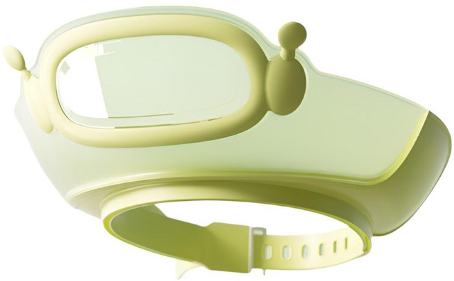 寶寶洗澡帽 輔助洗髮帽 護眼帽, 星空綠, 1個