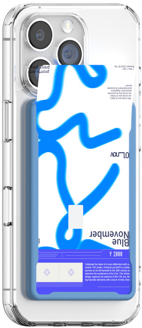 핸디핸드 맥세이프 핸디포켓 파스텔 핸드폰 카드 지갑 파우치 케이스, 스카이블루, 1개