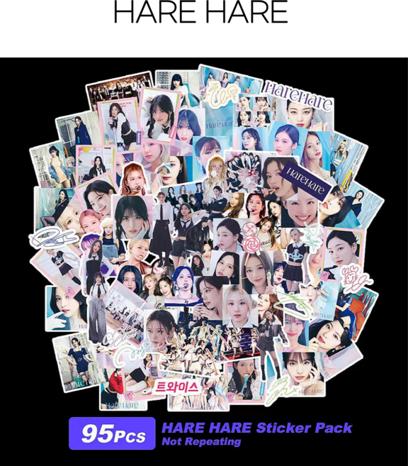 슈어마켓 트와이스 2026신상 앨범 굿즈 스티커, HARE HARE