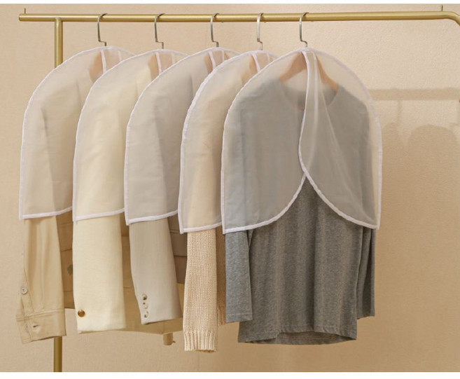 보브온 옷 정장 보관 먼지 방지 보호 반투명 하프커버, 1개, 8개입