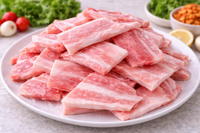 냉동 삼겹살 수입산 구이용 업소용 옛날 냉삼 1Kg, 1개