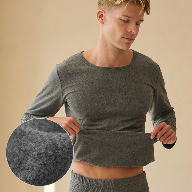 엘라운지 남성 프리미엄 피치기모 상하세트