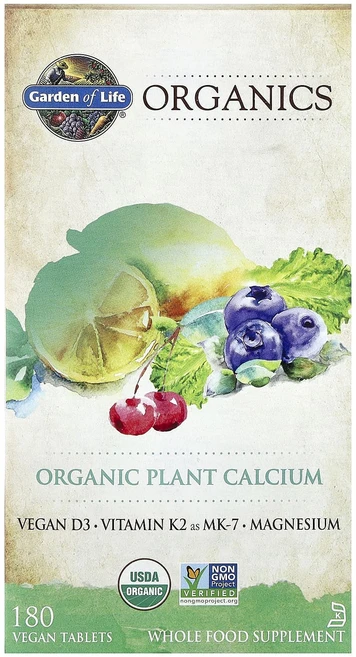 Garden of Life 오가닉스 유기농 식물성 칼슘 비건 정제 180정, GardenofLife오가닉스유기농식물성칼슘비건정제18, 1개 - 쿠팡