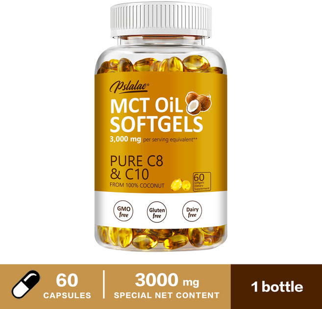 Pslalae MCT OIL SOFTGELS 純C8&C10 3000毫克, 60組