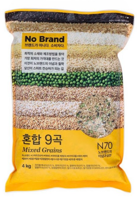 [노브랜드] 혼합 9곡 4kg, 1개