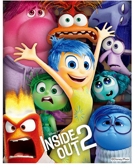 [듀얼라이프] 디즈니 인사이드아웃2 DIY 보석십자수 캔버스형 큐빅 비즈, 1개, 새로운 가족(세로형)