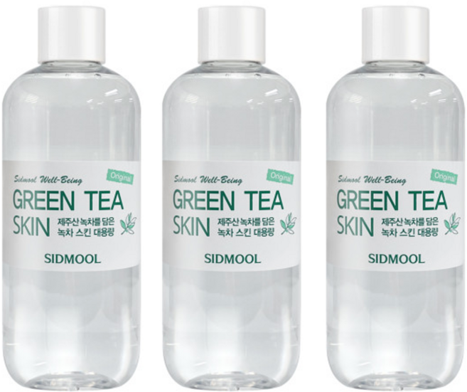 시드물 오리지널 웰빙 녹차 스킨, 3개, 500ml