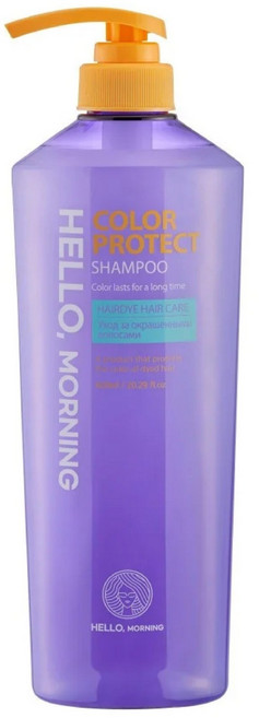 Hello Morning 調理護色洗髮精, 1瓶, 600ml