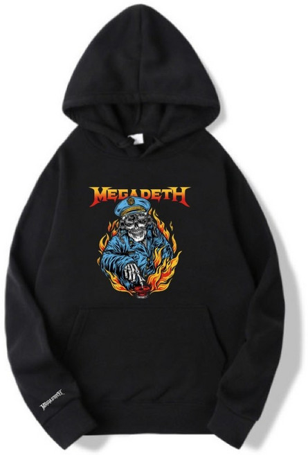 메가데스 Megadeth 헤비 메탈 록 밴드 특양면 후드티 티셔츠 A0199