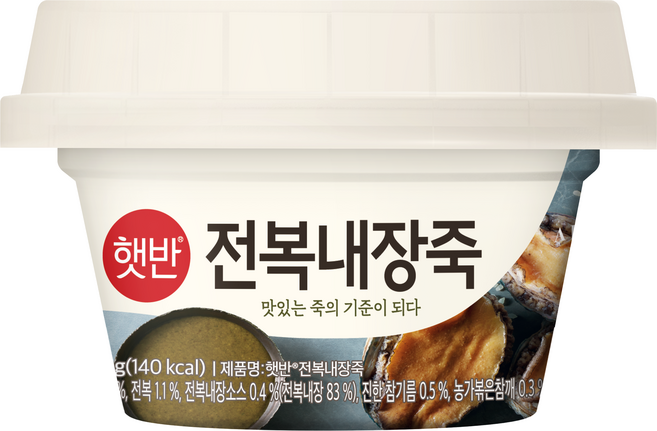 햇반 전복내장죽, 267g, 1개