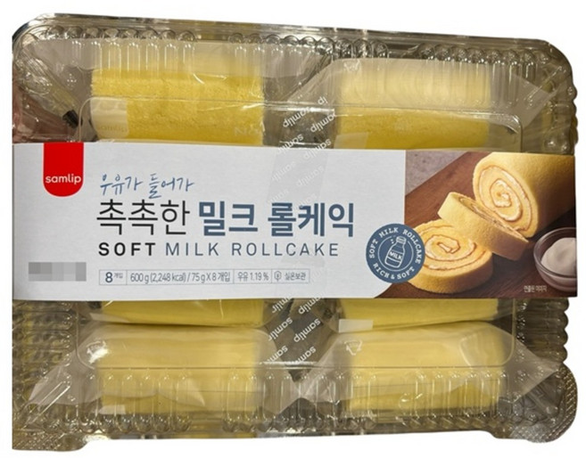 삼립 밀크롤케익 75G X 8 MILK ROLL CAKE