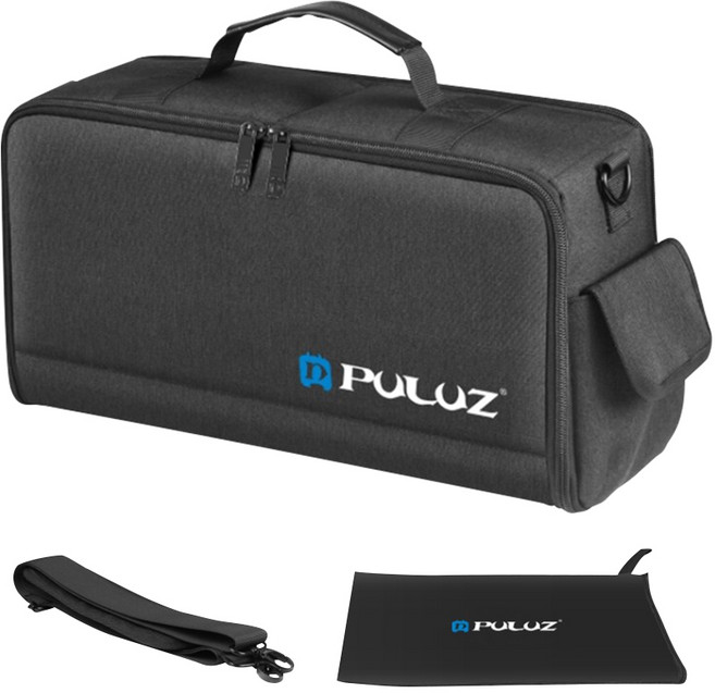 스냅케이스 PULUZ DSLR 카메라 슬링 숄더백 올인원 수납 가방, 블랙, 블랙, 1개