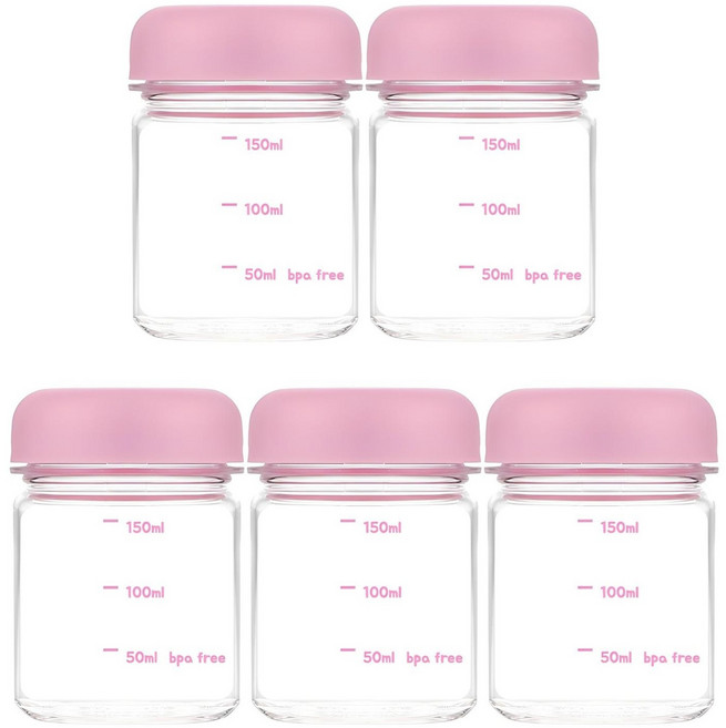 위드 국산 미니 보틀 눈금 물병 트라이탄, 핑크, 5개