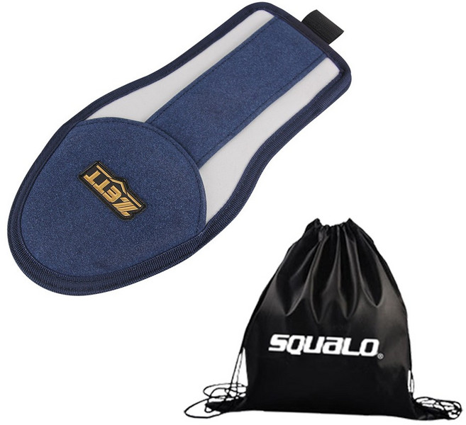 제트 슬라이딩 장갑 BLK-49B 주루 도루 장갑 엄지 폐쇄형 스쿠알로 파우치 포함, Navy / White, 1개