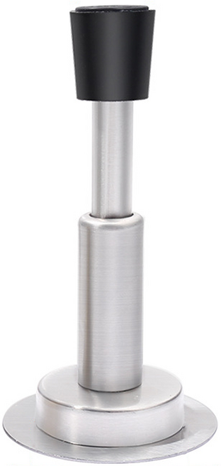 블룸오아시스 스테인리스 무타공 도어스토퍼 도어쿠션 충격 문닫힘 방지, 실버, 1개