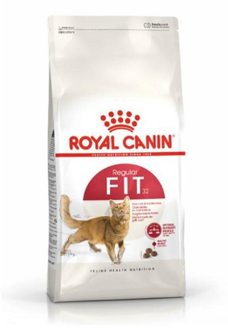 ROYAL CANIN Regular FIT 32 貓健康營養, 2kg, 1個, 雞肉粉, 玉米, 小麥, 雞肉脂肪, 雞肝, 酵母, 礦物質, 植物纖維, 魚油, 果寡糖