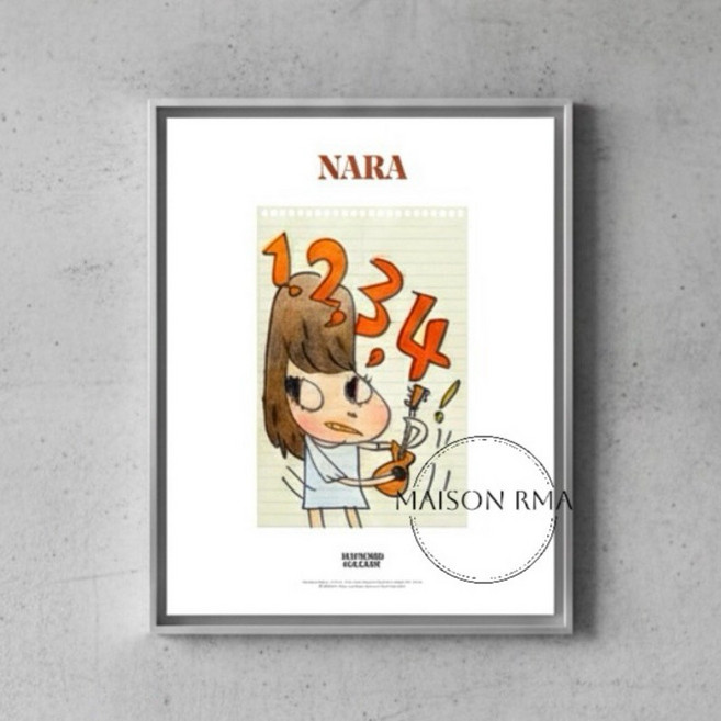 奈良美智 圖像版畫 英國限定 藝術版畫 “1234” 吉他小女孩 Mini Print, 版畫