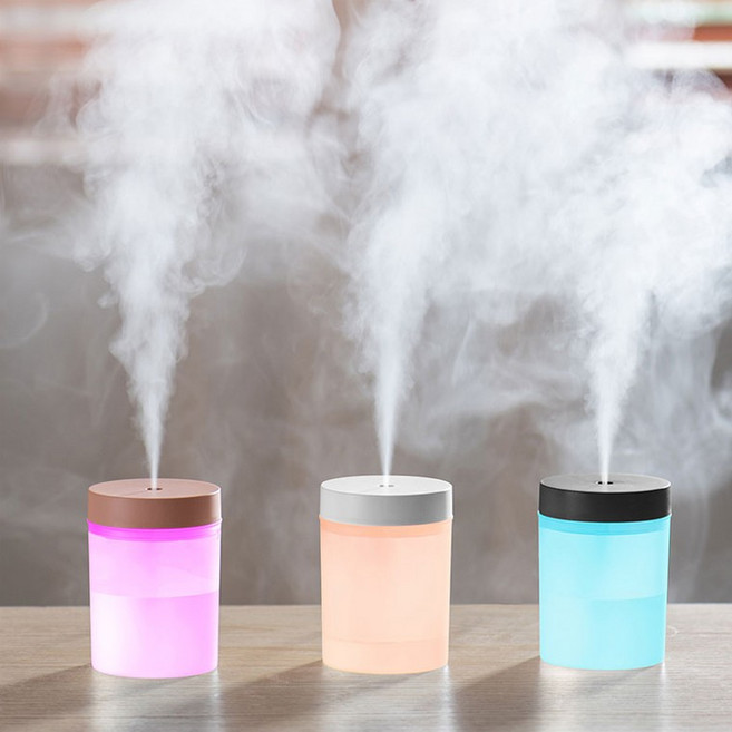 1리터 USB 무선 미니 가습기 탁상형, 화이트