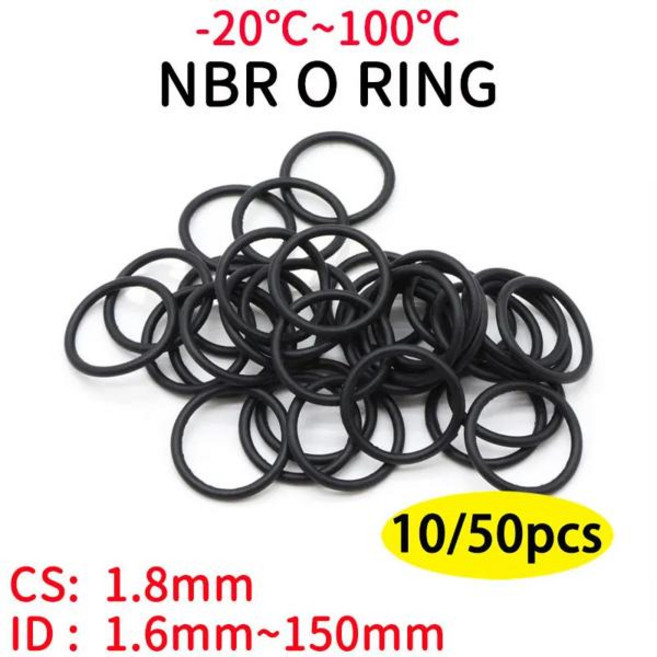 마스카라 워터프루프마스카라 비건마스카라10/50pcs NBR O 링 가스켓 CS 1.8mm ID 1.6mm 150mm 자동차 니, [00] 10pcs, [00] ID 1.8mm OD 5.4mm, [01] CS 1.8mm