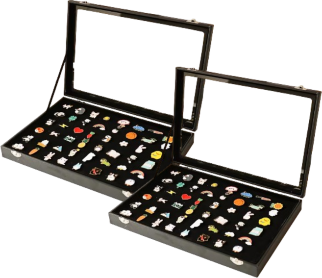 별별리빙샵 뱃지 보관함 케이스 배지 정리 프레임, 2개