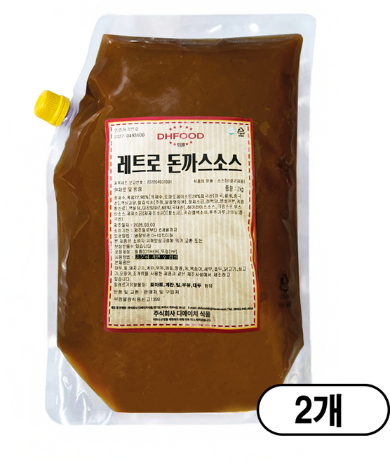 레트로 옛날경양식 돈까스소스, 2kg, 2개