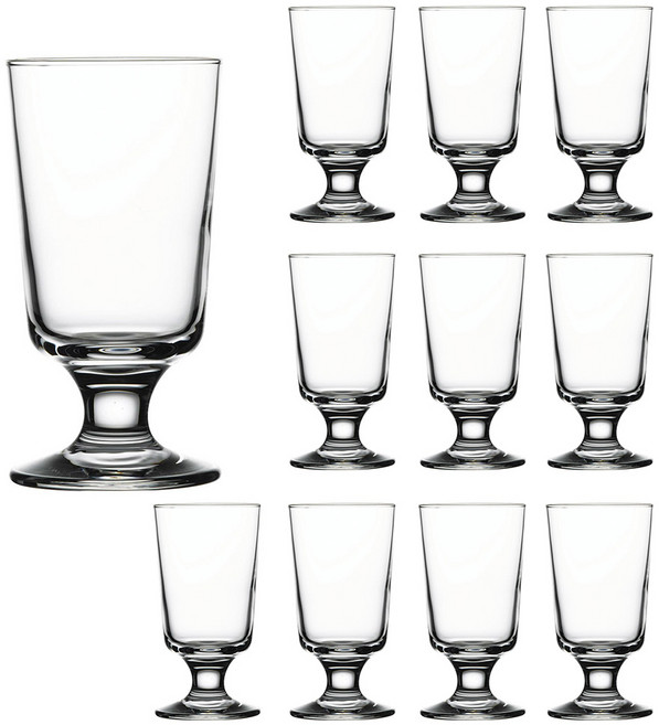 [BOX]파사바체 타베르나 워터 고블렛글라스 230ml 고블렛잔 물잔 부페잔 워터글라스 호텔물잔 칵테일잔 맥주잔 음료수잔 업소용글라스 업소용잔, 12개, 투명