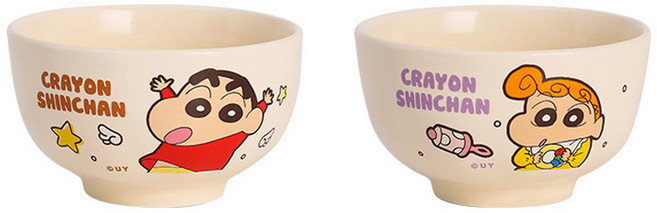 Keyiyijia 귀여운 크래용신짱 시리즈 페이스볼 2개입, 1세트, 짱구 + 짱아