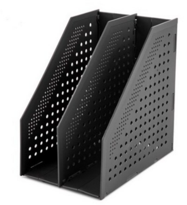 델리 2단 폴딩식 데스크 파일 꽂이, 01 2단 블랙 3개