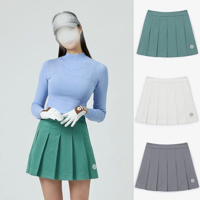 【SSV高爾夫】高爾夫百褶裙 運動網球裙 學院風純色高腰裙