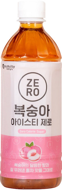 맥널티 아이스티 제로 복숭아 500ml 1개